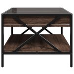 vidaXL Table basse avec LED Infinity chêne marron 50x50x38 cm