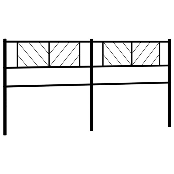 vidaXL Tête de lit métal noir 193 cm