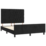 vidaXL Cadre de lit avec tête de lit Noir 140x190 cm Velours
