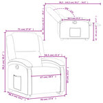 vidaXL Fauteuil inclinable Noir Velours