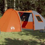 vidaXL Tente familiale à dôme 6 personnes orange imperméable