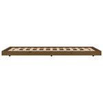 vidaXL Cadre de lit sans matelas marron miel 80x200 cm bois pin massif