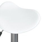 vidaXL Tabouret de bar Blanc Acier chromé et cuir artificiel