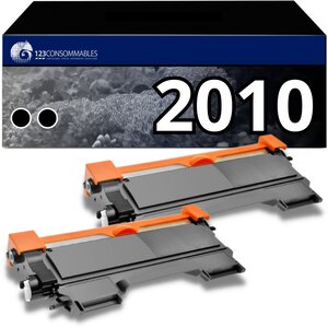 PackToner compatible avec BROTHER TN-2010 XL 2 toners noir