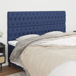 vidaXL Têtes de lit 4 Pièces Bleu 90x7x78/88 cm Tissu