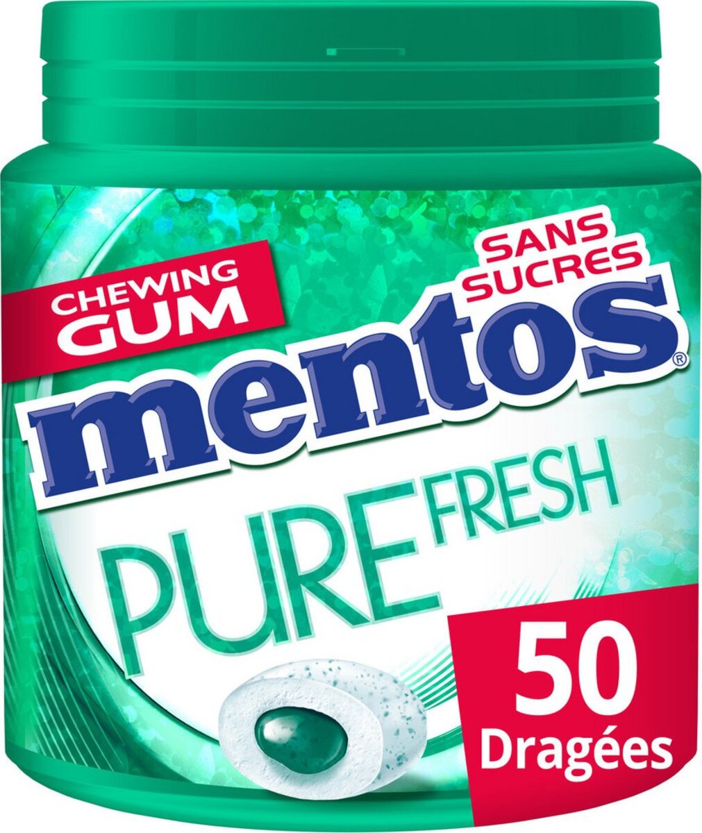 Mentos Chewing-gum pure menthe noire fraîche 100g - Hollande Supermarché