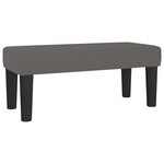 vidaXL Sommier à lattes de lit avec matelas Gris 120x200 cm Similicuir