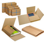 Lot de 50  Etuis croix d’expédition carton brun 240×180 épaisseur 10 à 60 mm