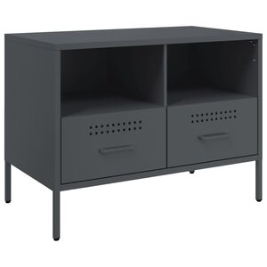 vidaXL Meuble TV anthracite 68x39x50 5 cm acier laminé à froid