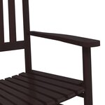 vidaXL Chaises à bascule sièges incurvés lot de 2 brun peuplier massif