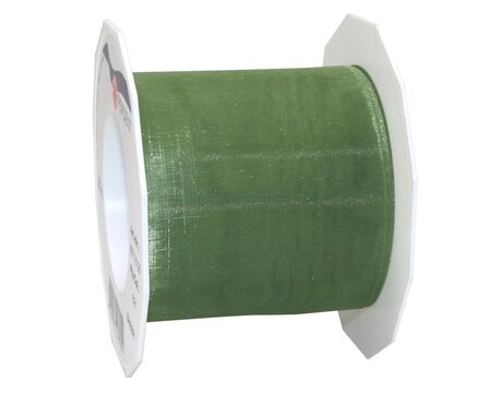 Organza sheer 25-m-rouleau 72 mm olive