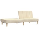 vidaXL Canapé-lit à 2 places crème tissu