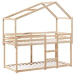 vidaXL Lit superposé avec toit 75x190 cm bois de pin massif