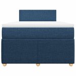 vidaXL Sommier à lattes de lit avec matelas Bleu 120x200 cm Tissu