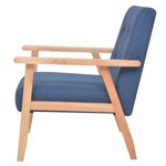 vidaXL Ensemble de canapés 3 Pièces Tissu Bleu