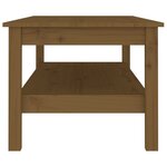 vidaXL Table basse Marron miel 110x50x40 cm Bois massif de pin