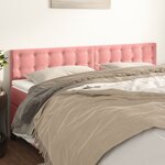 vidaXL Têtes de lit 2 Pièces Rose 80x5x78/88 cm Velours