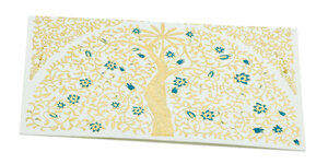 PAPERTREE GAIA Lot de 5 Enveloppes cadeau 19*10 Blanc