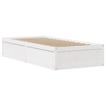 vidaXL Cadre de lit avec tête de lit blanc 90x190cm bois de pin massif