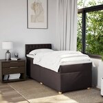 vidaXL Sommier à lattes de lit avec matelas Marron foncé 90x200 cm