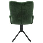 vidaXL Chaises pivotantes à manger lot de 2 Vert foncé Velours