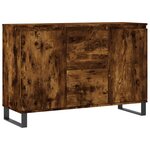 vidaXL Buffet chêne fumé 104x35x70 cm bois d'ingénierie