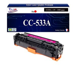 T3AZUR - Toner compatible avec CC532A pour HP Color LaserJet CM2300 CM2320 CM2320N MFP CM2320NF CM2323 CM2720FXI - Magenta