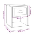 vidaXL Table de chevet noir 39x39x47 5 cm bois d’ingénierie