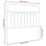 vidaXL Tête de lit métal blanc 100 cm