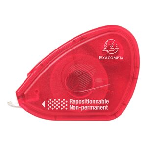 Dérouleur D'adhésif Double-face Repositionnable Pour Photos - Longueur : 15m - Framboise - Exacompta