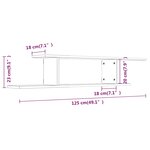 vidaXL Étagère TV murale Chêne marron 125x18x23 cm Bois d'ingénierie