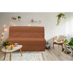 Banquette 2 places Joe - Tissu terracotta - 143 x 97 x hauteur 89 cm