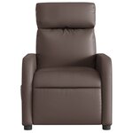 vidaXL Fauteuil inclinable électrique Marron Similicuir