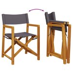 vidaXL Chaises de jardin pliables lot de 4 gris foncé tissu
