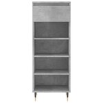 vidaXL Armoire à chaussures Gris béton 40x36x105 cm Bois d'ingénierie