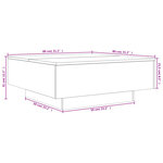 vidaXL Table basse chêne marron 80x80x31 cm bois d'ingénierie