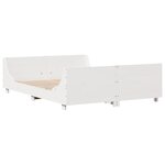 vidaXL Cadre de lit sans matelas blanc 160x200 cm bois de pin massif