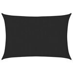 vidaXL Voile d'ombrage 160 g/m² Noir 2x3 m PEHD