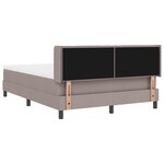 Lit à ressorts vidaXL avec matelas taupe 140x190 cm tissu