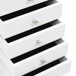 vidaXL Armoire à bijoux sur pieds Blanc