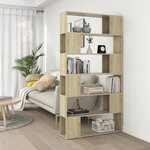 vidaXL Bibliothèque/Séparateur de pièce Chêne Sonoma 100x24x188 cm