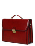 Cartable Hype  en cuir - KATANA - 2 soufflets - 38 cm - 63025-Rouge