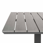 Table de jardin carrée 70 cm + 2 fauteuils