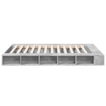 vidaXL Cadre de lit gris béton 160x200 cm bois d'ingénierie