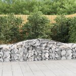 vidaXL Paniers à gabions arqués 7 Pièces 400x50x60/80 cm Fer galvanisé