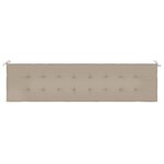 vidaXL Coussin de banc de jardin taupe 200x50x3 cm tissu oxford