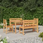 vidaXL Ensemble à manger de jardin 5Pièces Bois de teck massif
