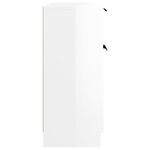 vidaXL Buffet Blanc brillant 60x30x70 cm Bois d'ingénierie