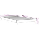 vidaXL Cadre de lit blanc 100x200 cm bois d'ingénierie