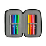 Trousse garnie antartik 3 compartiments 36 pieces rouge